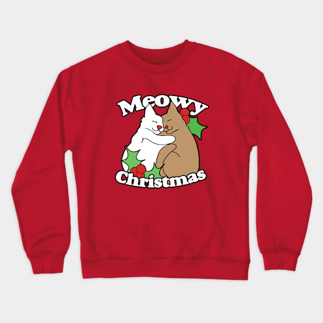 Meowy Christmas Crewneck Sweatshirt by bubbsnugg